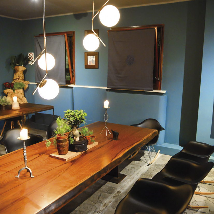 Iso Botticino, marmorino liscio eco-compatibile naturale. Bonsai Sushi Lounge, Asolo (TV)