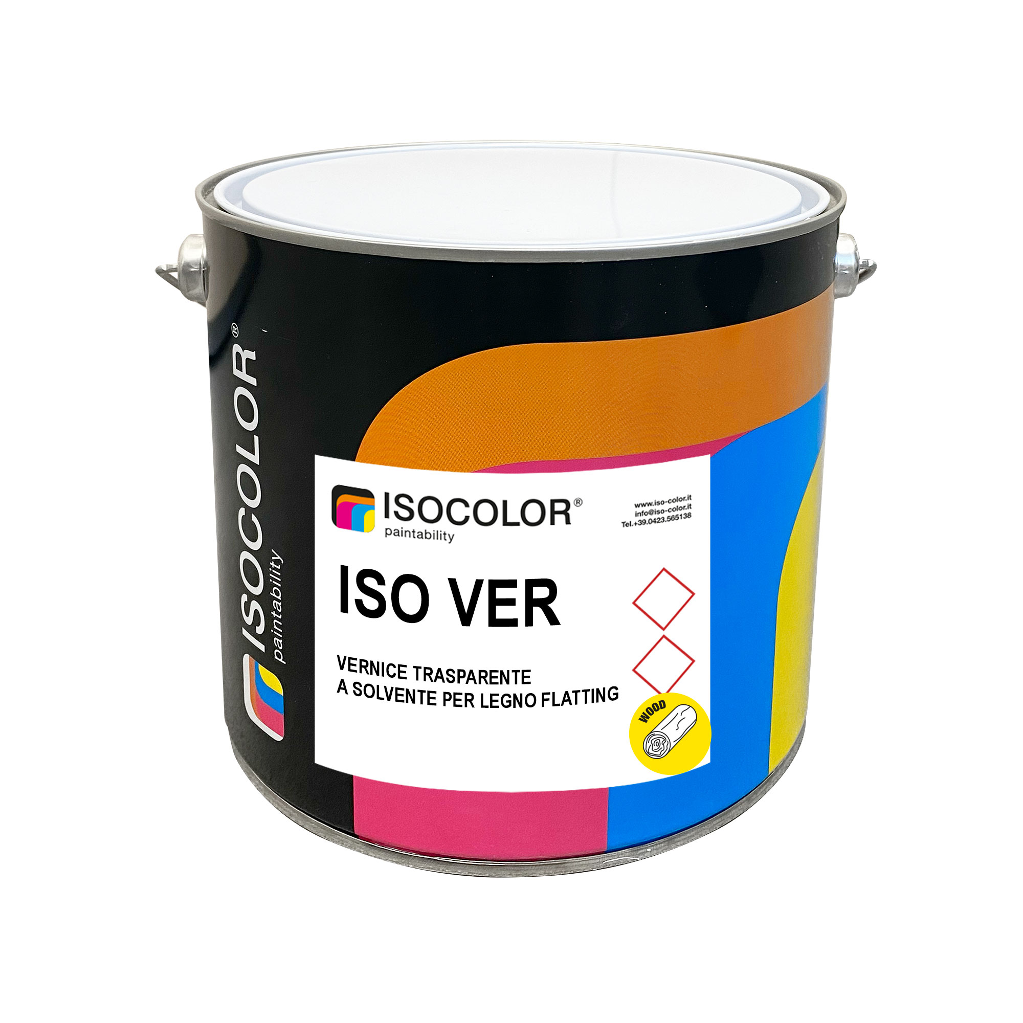 SOLVENTBASED TRANSPARENT PAINT FOR WOOD, GLOSSY OR OPAQUE, ANTIMOLD