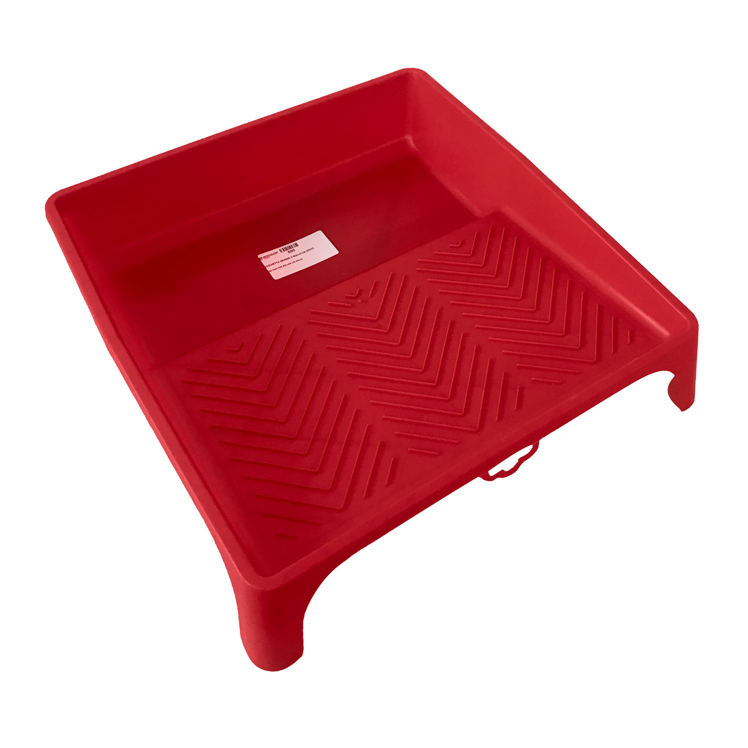Red roller tray for paint